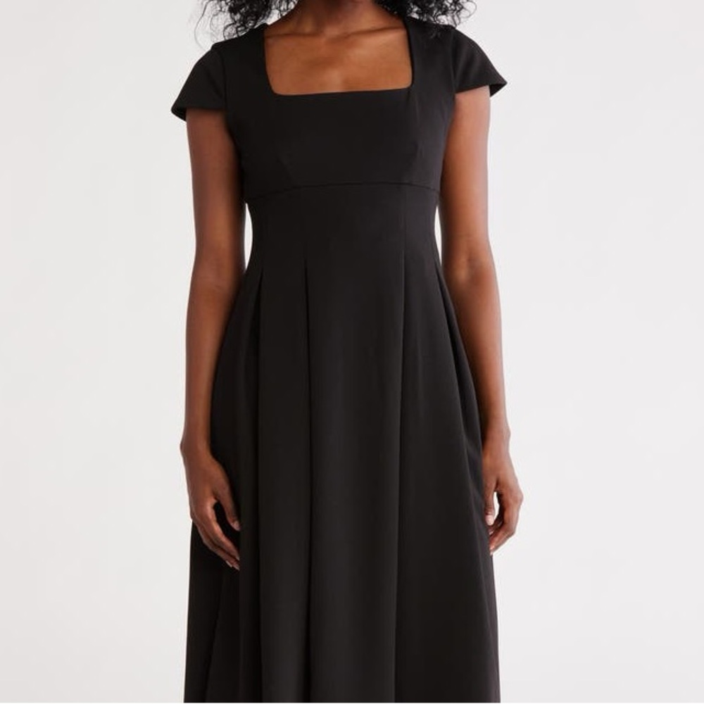 Calvin Klein Black Short Sleeve Midi Dress - Picture 1 of 8